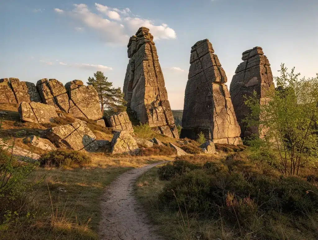 Teufelsmauer Timmenrode – Sandsteinfelsen Hamburger Wappen im Harz