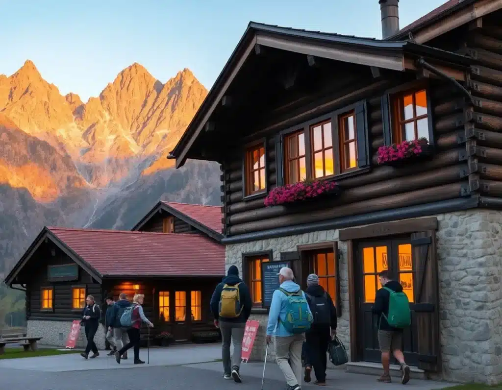 Alpenhütte als günstige Übernachtungsmöglichkeit während einer mehrtägigen Hüttenwanderung